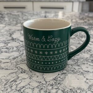 Green 'Warm & Cozy' gingerbread Target Mug